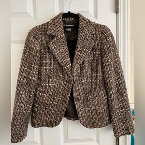 Ann Taylor Brown Blazer Top
